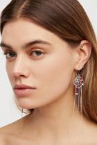 Glistening Stone Threader Earrings By Free People